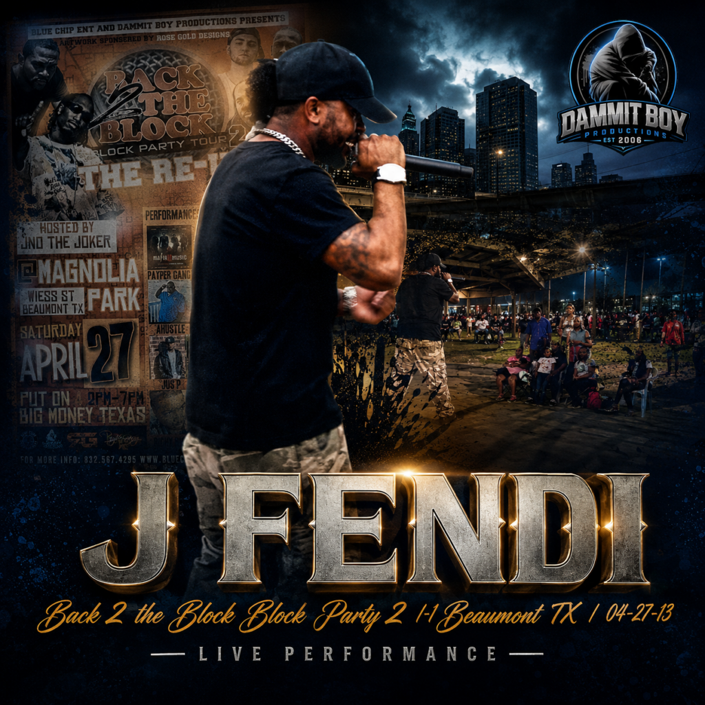 J Fendi live performance at Back 2 the Block Block Party 2 in Beaumont Texas on April 27 2013