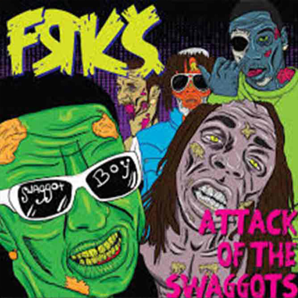 Attack of the Swaggots debut EP cover by FЯK$ released through Gutter Gold Music and Dammit Boy Productions.