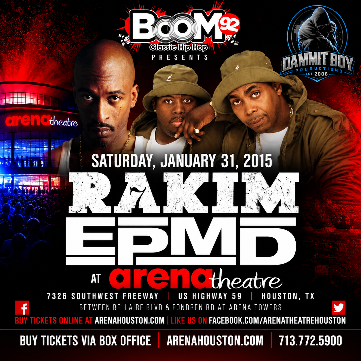 Rakim and EPMD live at Arena Theatre in Houston, Texas, January 31, 2015 – DBTV concert archive artwork.