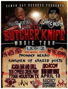 Butcher Knife Music Tour 2 Flyer